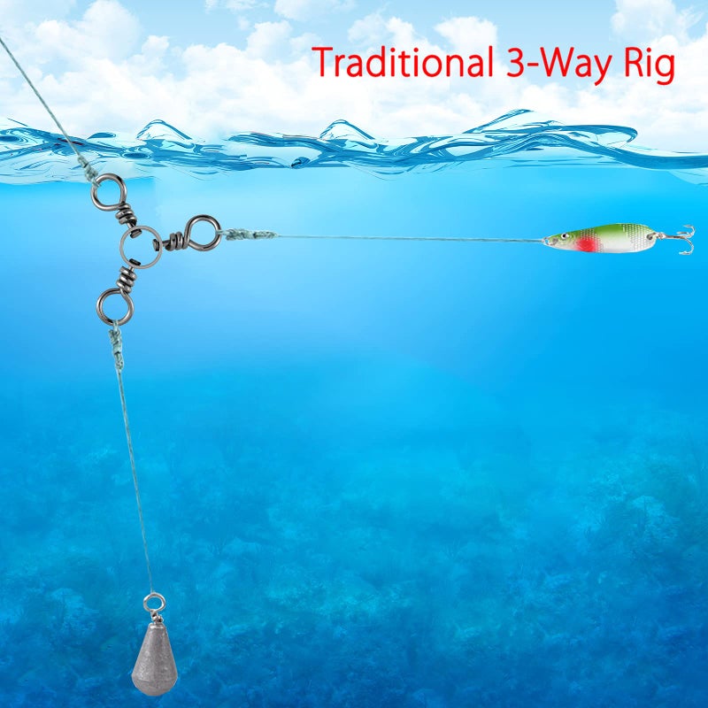 Dr.Fish 50 Pack 3 Way Swivel Fishing Tackle 30-220Lb Catfish Swivels Three Way Rigs Freshwater Saltwater Catfish Tackle (#5(40Lb)-50pk) - Image 3
